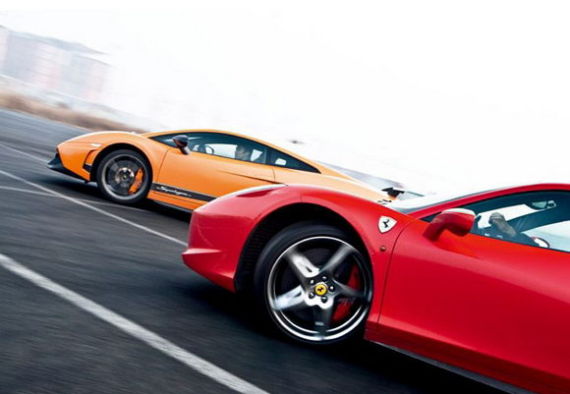 法拉利458 Italia与兰博基尼Gallardo LP 570-4 Superleggera